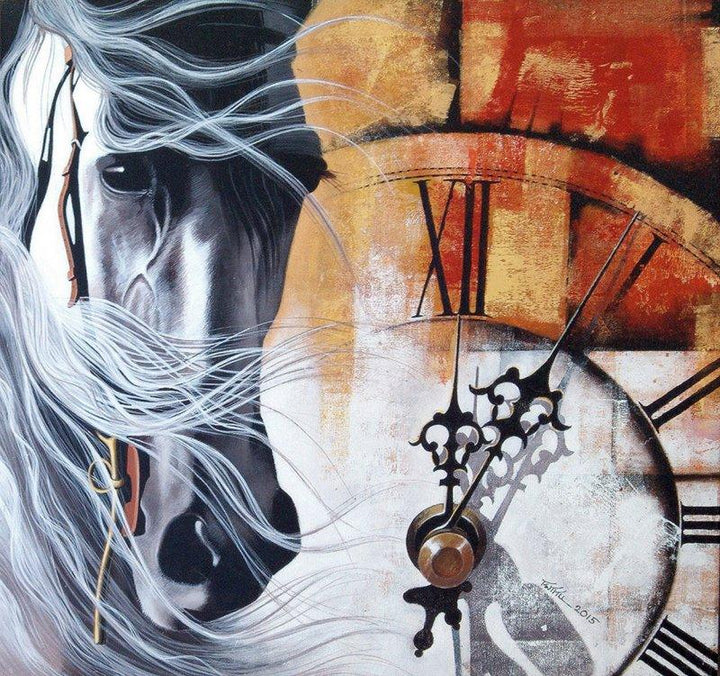 Chasing The Time12 Painting by Mithu Biwas | ArtZolo.com
