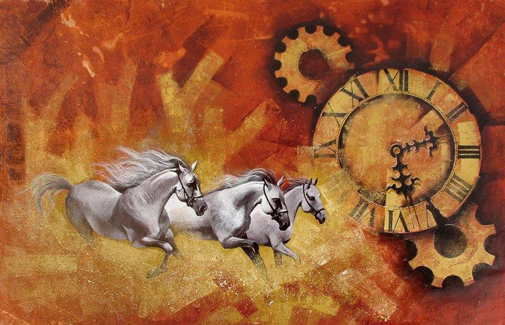 Chasing The Time13 Painting by Mithu Biwas | ArtZolo.com
