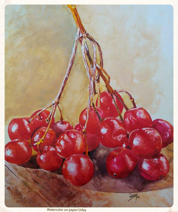 Cherry Painting by Dr Uday Bhan | ArtZolo.com