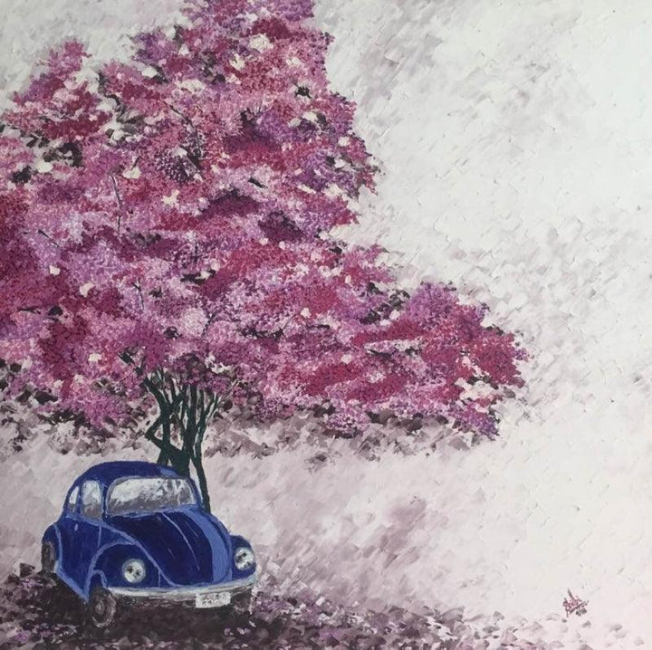 Cherry Blossom Painting by Shilpi Singh Patel | ArtZolo.com