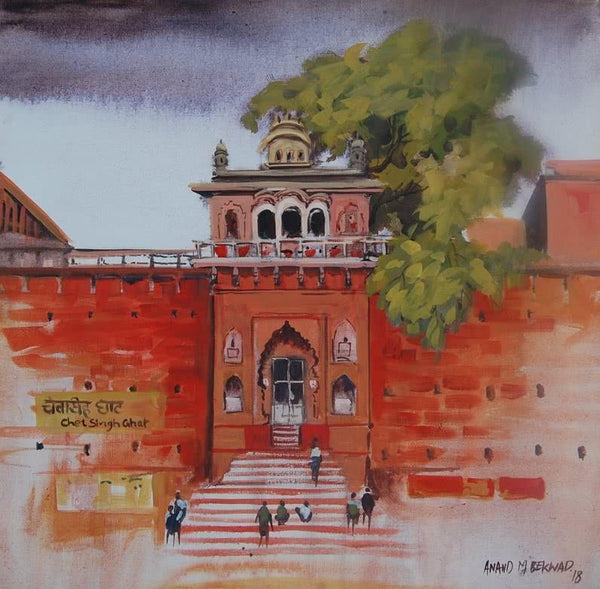 Chet Singh Ghat Painting by Anand Bekwad | ArtZolo.com