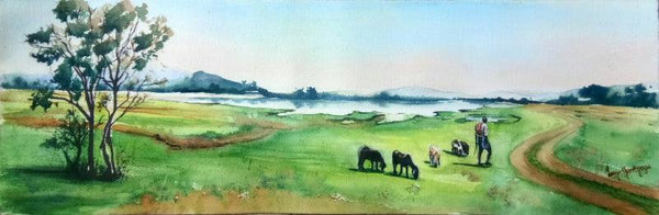 Chikmagalur Landscape Painting by Lasya Upadhyaya | ArtZolo.com
