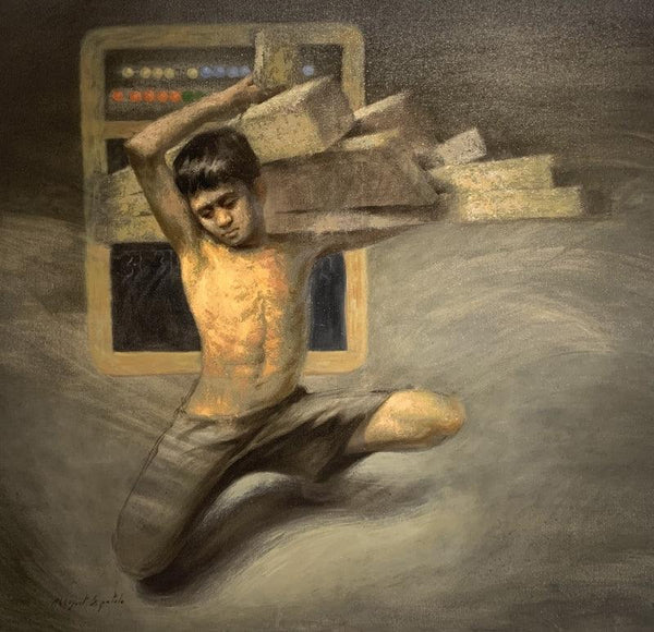 Child Labour Painting by Abhijeet Patole | ArtZolo.com