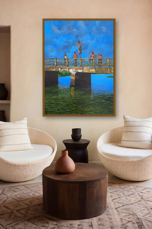 Childhood by artist Lisha N T displayed in a Curated gallery