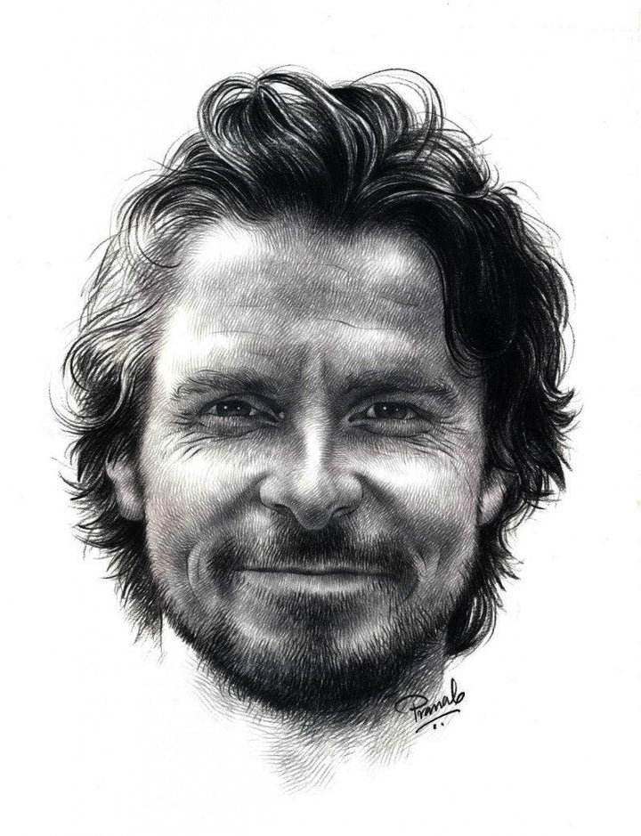 Christian Bale Drawing by Pranab Das | ArtZolo.com