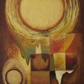 Abstract mixed media painting titled 'Circle of Life', 48x36 inches, by artist Durshit Bhaskar on Canvas