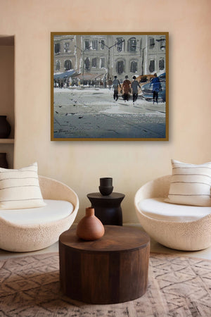 City Life (City Rhythm) by artist Jiaur Rahman displayed in a Contemporary Exhibition gallery