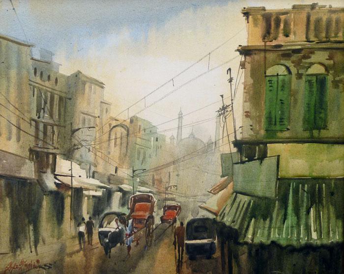 City View Painting by Ekta Singha | ArtZolo.com