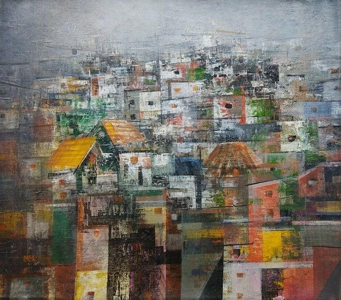 Cityscape 1 Painting by M Singh | ArtZolo.com
