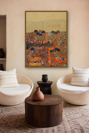 Cityscape 12 (Where Worlds Meet) by artist Rama Krishna V displayed in a Designer gallery