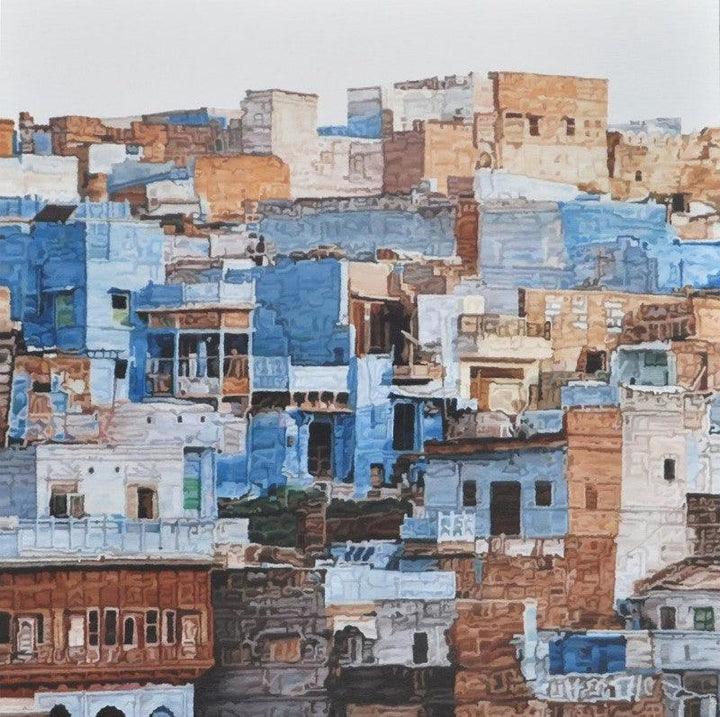 Cityscape 6 Painting by Ganesh Pokharkar | ArtZolo.com