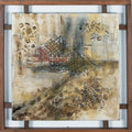 Abstract mixed media titled 'Cityscape', 20x20 inches, by artist Veena Advani on Canvas