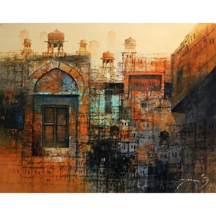 Cityscape Painting 1 Painting by Aq Arif | ArtZolo.com