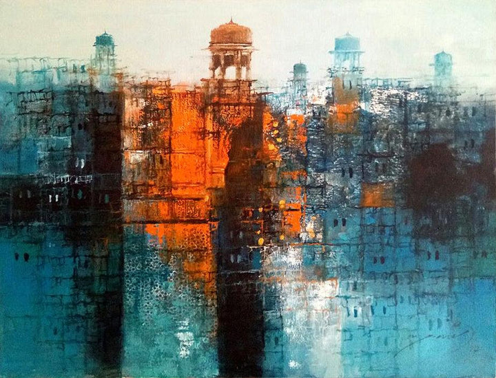 Cityscape Painting 3 Painting by Aq Arif | ArtZolo.com
