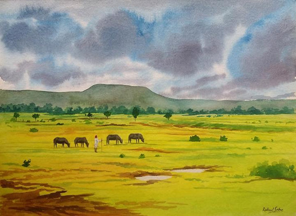 Cloudy Day Painting by Rahul Salve | ArtZolo.com