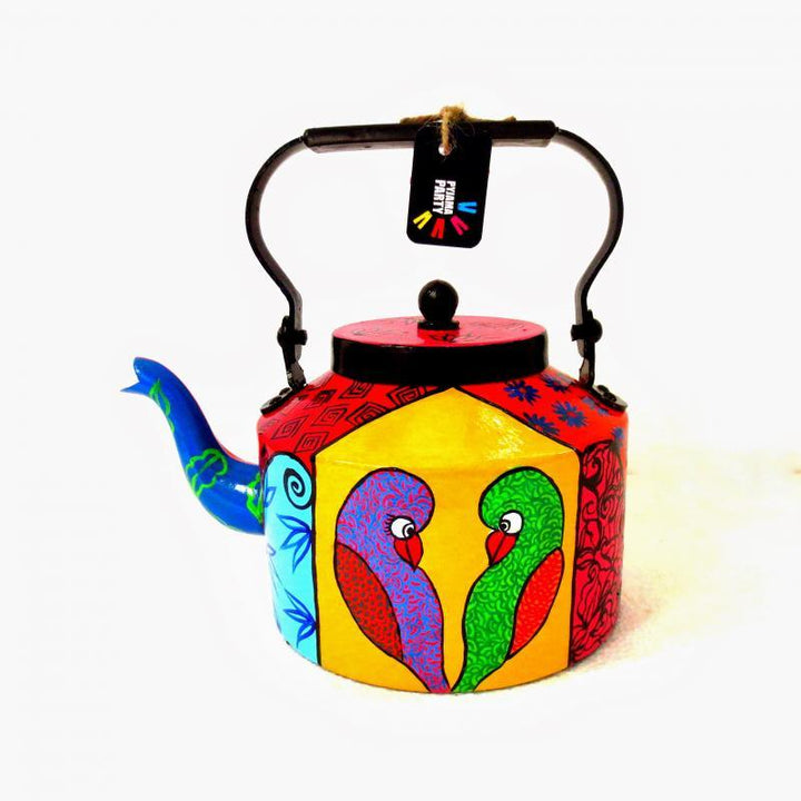 Color Birds Tea Kettle Handicraft by Rithika Kumar | ArtZolo.com