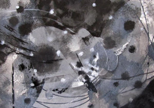 Abstract mixed media painting titled 'Colours Of Life 4', 13x18 inches, by artist Asif Shaikh on Paper