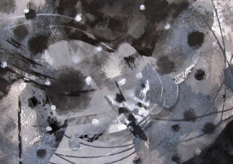 Abstract mixed media painting titled 'Colours Of Life 4', 13x18 inches, by artist Asif Shaikh on Paper