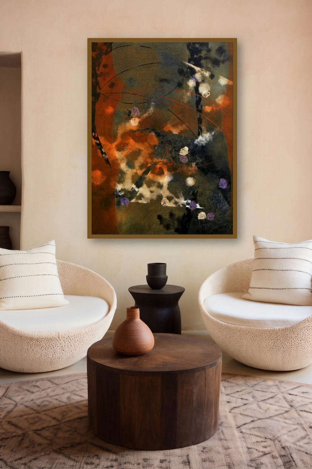Colours Of Life 9 (Ephemeral Hues) by artist Asif Sharief Shaikh displayed in a Modern gallery