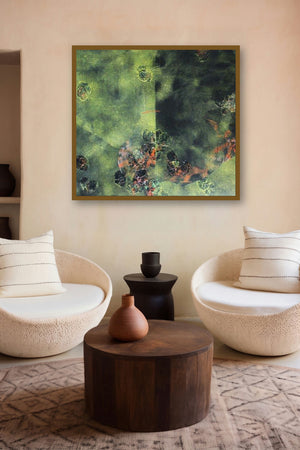 Colours Of Life (Whispers of the Verdant) by artist Asif Sharief Shaikh displayed in a Contemporary Exhibition gallery