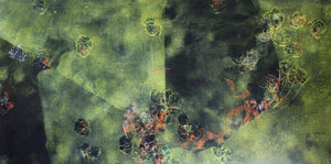 Colours Of Life (Whispers of the Verdant) by Asif Sharief Shaikh, Original Acrylic Abstract Painting on Canvas, Medium Horizontal Wall Art