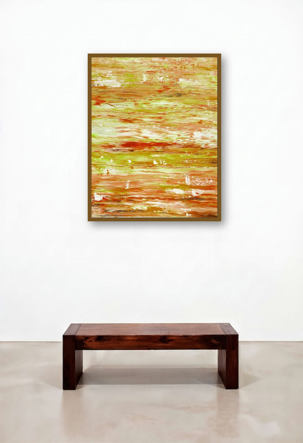 Colours of the Ocean (A Symphony of Earth Tones) by artist Manju Lamba displayed in a Coastal Home Office