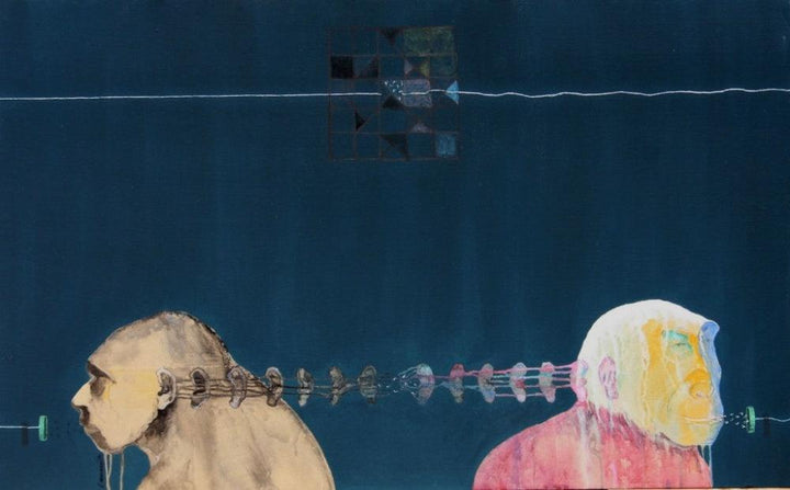 Communication Between Man To Man Painting by Mukesh Hattarge | ArtZolo.com