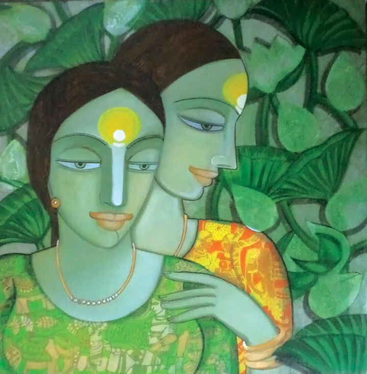 Composition 1 Painting by Dewashish Das | ArtZolo.com