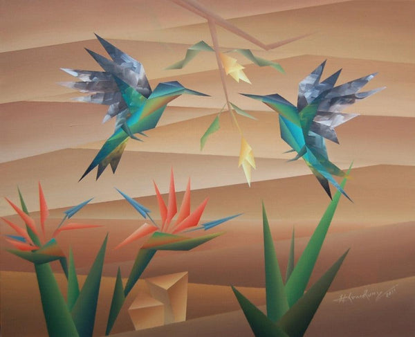 Composition 3 Painting by Nirakar Chowdhury | ArtZolo.com