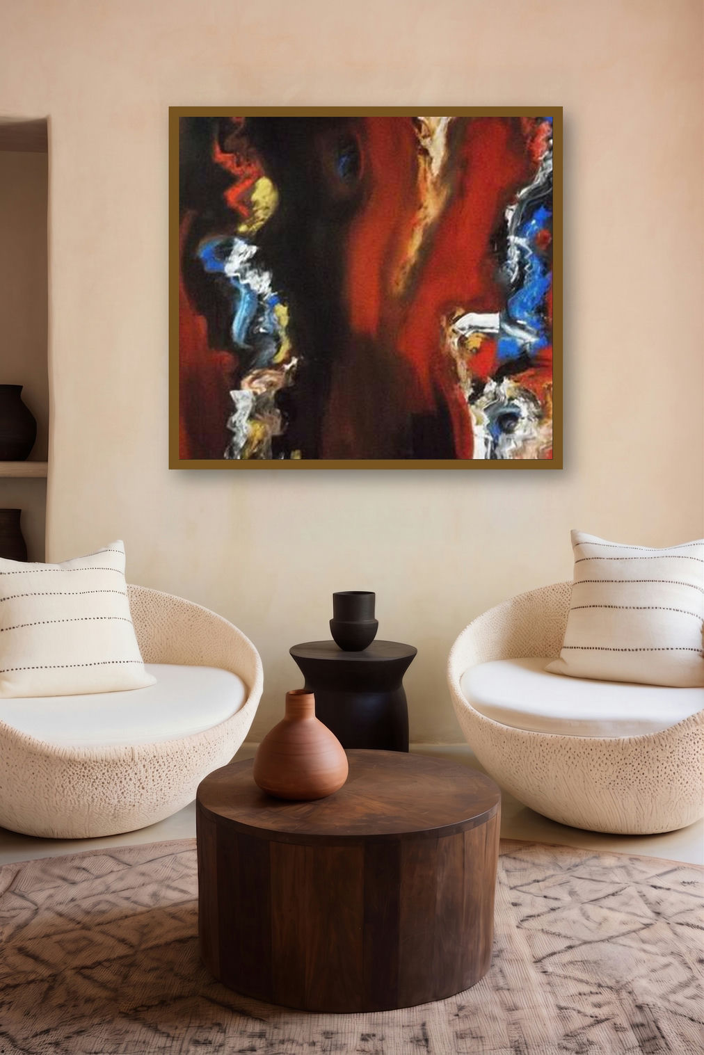 Composition (Emergent Forms) by artist Deepak Guddadakeri displayed in a Minimalist gallery