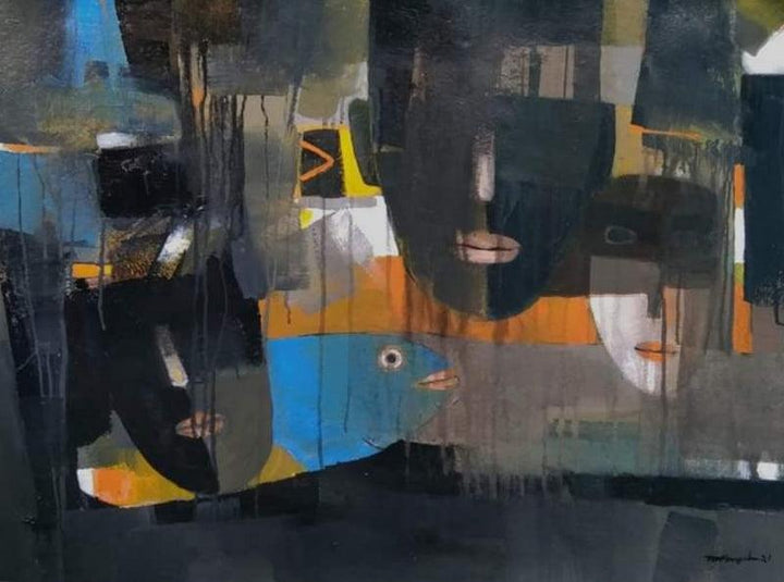 Composition Painting by Mihir Kayal | ArtZolo.com