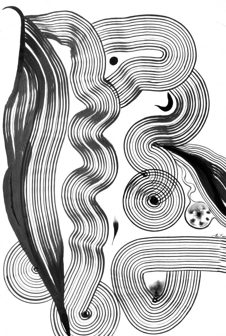 Composition No 277 Drawing by Sumit Mehndiratta | ArtZolo.com