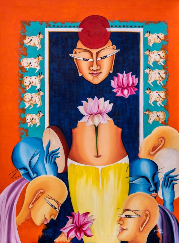Composition On Shree Nath Ji Painting by Deepali Mundra | ArtZolo.com
