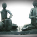 Figurative sculpture titled 'Concert', 11x18x6 inches, by artist Shibu Sengupta on Stone