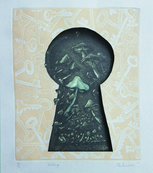 Contruction Into Keyhole Printmaking by Madhurima Majumder | ArtZolo.com