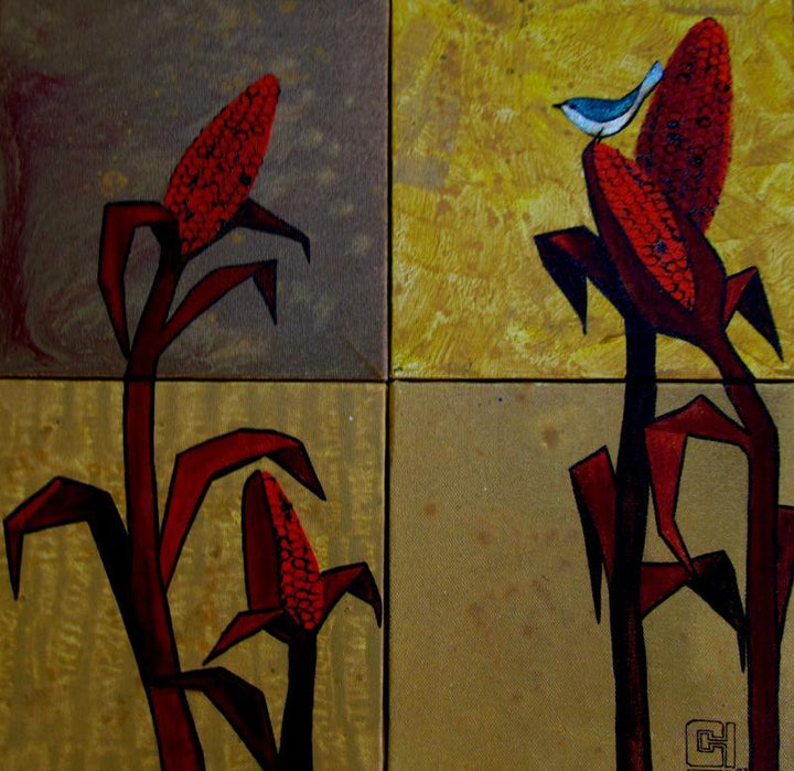 Corn Fields Painting Painting by Suruchi Jamkar | ArtZolo.com
