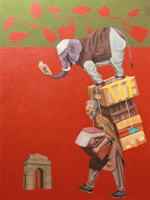 Corrupted Delhi Painting by Ankur Singla | ArtZolo.com