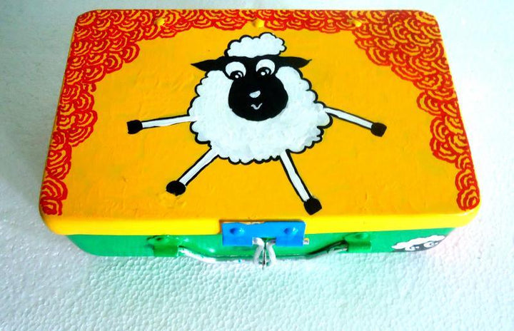 Counting Sheep Trinket Box Handicraft by Rithika Kumar | ArtZolo.com