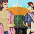 Couple 2 by Varsha Kharatamal, Original Acrylic Figurative Painting on Canvas, X-Large Horizontal Wall Art