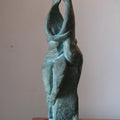 Figurative sculpture titled 'Couple 3', 19x6x6 inches, by artist Shankar Ghosh on Bronze