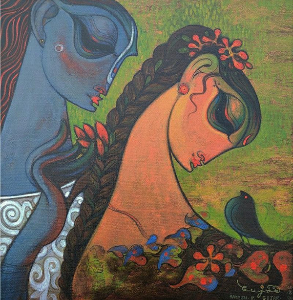 Couple 5 Painting by Ramesh Gujar | ArtZolo.com