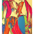 Figurative serigraphs painting titled 'Couple', 54x30 inches, by artist Vrindavan Solanki on Paper