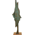Figurative sculpture titled 'Couple', 27x7x3 inches, by artist Sunil Chejara on Bronze
