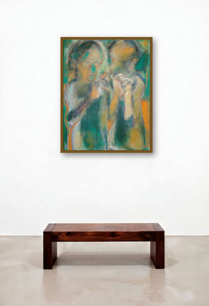 Couple by artist D S Rane displayed in a Eclectic Home Office