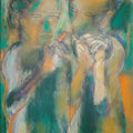 Figurative acrylic painting titled 'Couple', 30x24 inches, by artist D S Rane on Canvas