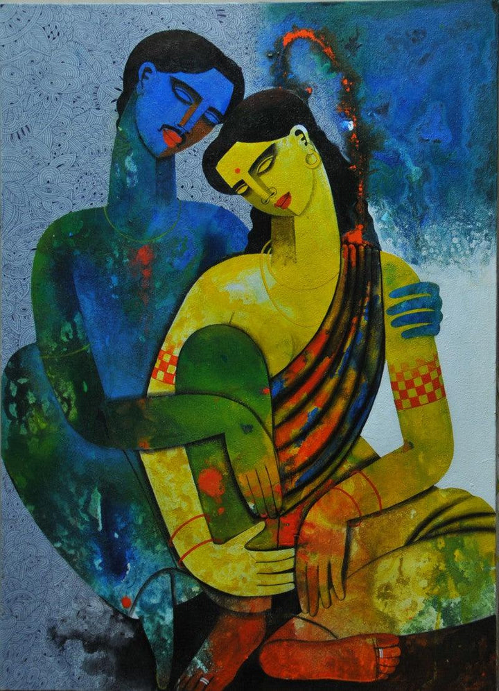 Couple I Painting by Appam Raghavendra | ArtZolo.com