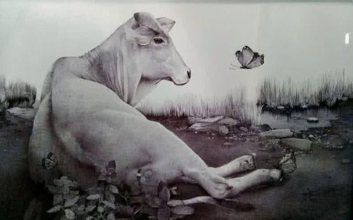 Cow Drawing by Nagesh Devkar | ArtZolo.com