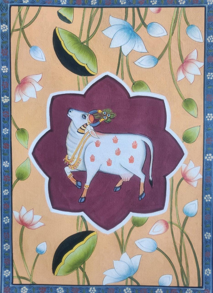 Cow Pichwai Traditional Art by Pichwai Art | ArtZolo.com