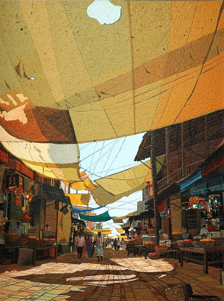 Crawford Market 2 Painting by Prashant Kulkarni | ArtZolo.com
