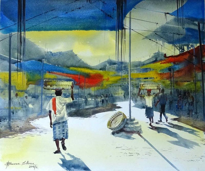 Crowford Market 8 Painting by Bhuwan Silhare | ArtZolo.com
